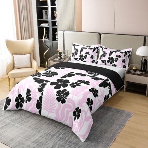Modern Pink 100% Cotton Duvet Cover Queen Size,Minimalist Neutral