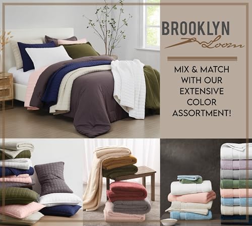 Brooklyn Loom Levi Stripe White/Ivory Full 4 Piece Sheet Set