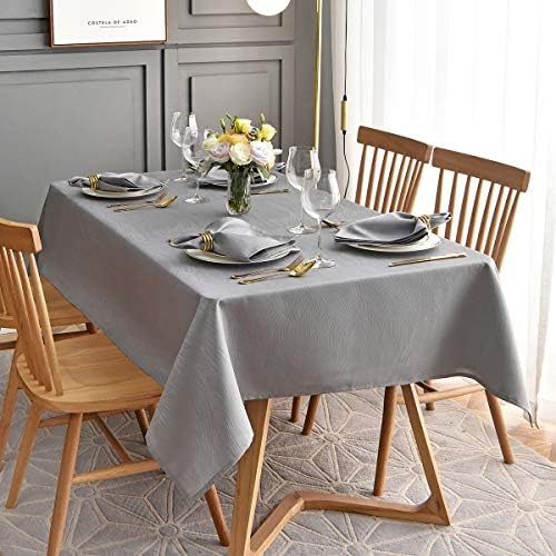 maxmill Jacquard Tablecloth Swirl Design Spillproof Wrinkle Free Heavy