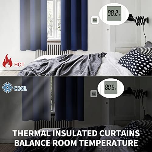 Grommet Blackout Curtains for Bedroom and Living Room Set of 2 Panels