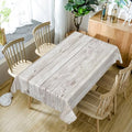 Vintage Grey Wood Rectangle Tablecloth, 60x120 Inch Natural Wooden