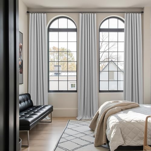 Total Blackout Curtains Full Shade 84 Inches Long Light Grey Gray