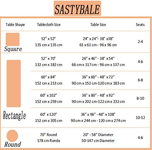 SASTYBALE Beige Textured Tablecloth Rectangular 52 x 70 Inch