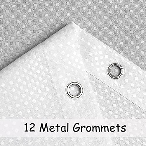 Central Park Grey Ombre Waffle Weave Shower Curtain with Grommets