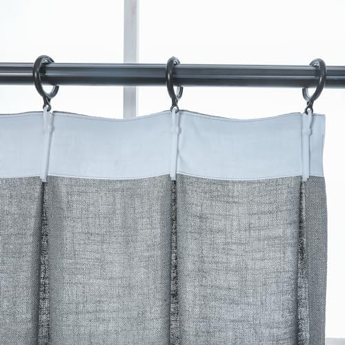 Pinch Pleated Light Filtering Curtains 108 inches Long, 1 Panel