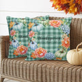 Outdoor Waterproof Throw Pillow Cover Thanksgiving Pumpkin Buffalo