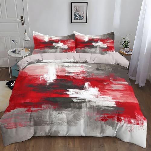 Modern Abstract Lines Duvet Cover Set Queen (90 x 90 in) Ultra Soft