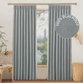 100% Blackout Pinch Pleated Curtains, 84x84 Inches Long, 2 Panels