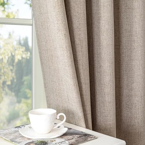 Blackout Curtains for Living Room, 100% Blackout Curtains 72 Inch