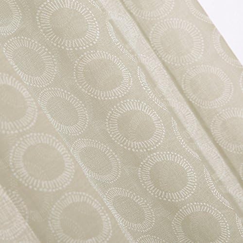 Deconovo Sheer Curtains 84 Inches Long Rod Pocket Sheer Drapes Circle