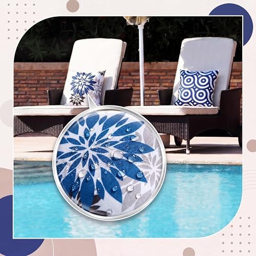 Moukeren Set of 8 Outdoor Throw Pillow Covers Waterproof 18x18 Inch