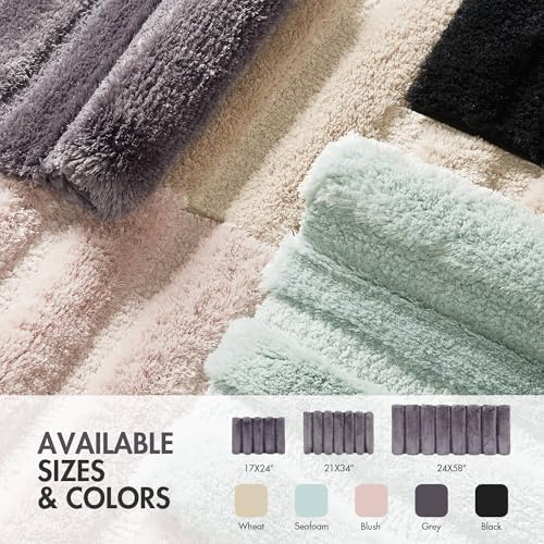 Madison Park Tufted Pearl Channel Absorbent Bathroom Rugs Non Slip