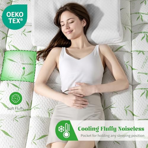3 Inch Mattress Topper Queen - Viscose Made from Bambu,Cooling Soft