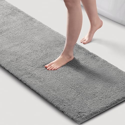 Madison Park Marshmallow Highly Absorbent Bath Runner, 24 x 72, Grey