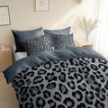 Microfiber 3pcs Abstract Style Spot Pattern Duvet Cover Sets, Grey