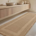 IM HOME Extra Large Waffle Bath Mat, Boho Bathroom Rugs Absorbent Non