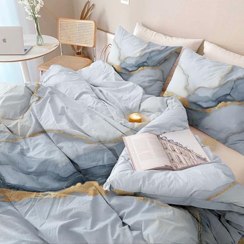 Soft Duvet Cover Queen Size 90" x 90" - Abstract Agate Texture