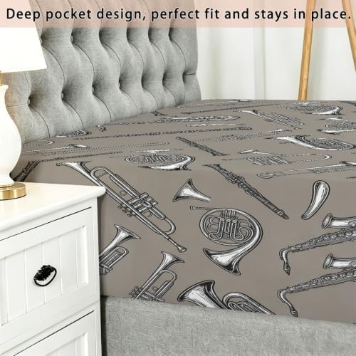 4-Piece Soft Microfiber Queen Bed Sheets Set, Include Deep Pockets