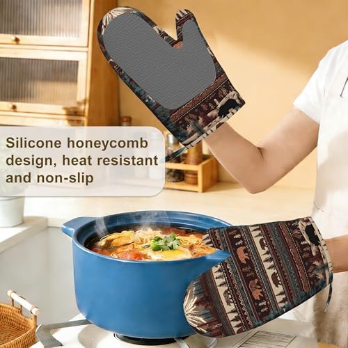 Oven Mitts and Pot Holders Vintage Bear Mountain Silicone Kitchen