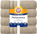 ARM & HAMMER Performance Bath Towels, 6 Piece, Khaki