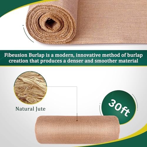 Burlap Table Runners 14 Inches x 30 FT - No-Fray Finished Edge Premium