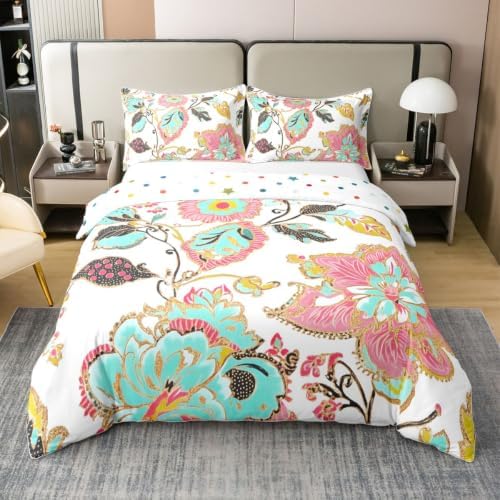 Feelyou Boho Duvet Cover 100% Cotton Queen Size