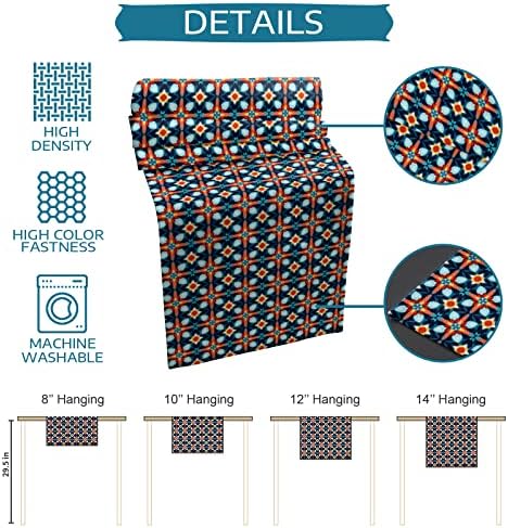 Flower Table Mats Set of 4 With Table Runner 90 Inches Long,Cotton
