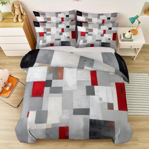 Duvet Cover Abstract Minimalist Geometric Printed - Queen Size Soft