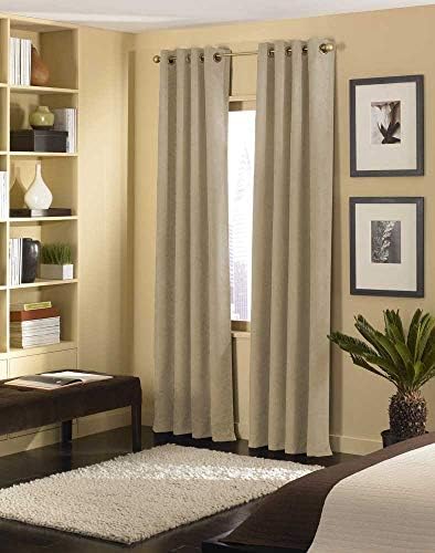 Curtainworks Cameron Grommet Curtain Panel, 50 by 84", Sand