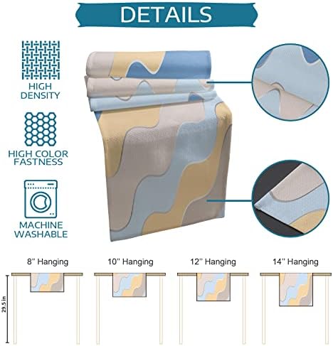 Geometric Ripple Table Mats Set of 4 With Table Runner 90 Inches