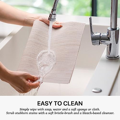 LEXMORE Placemats Set of 12 Vinyl/Plastic Woven Place Mats for Kitchen