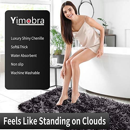 Yimobra Luxury Chenille Bath Rug, Extra Soft and Absorbent Shaggy