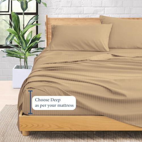 Full Size 100% Pima Cotton 600 Thread Count 4-Piece Sheet Set Bedding