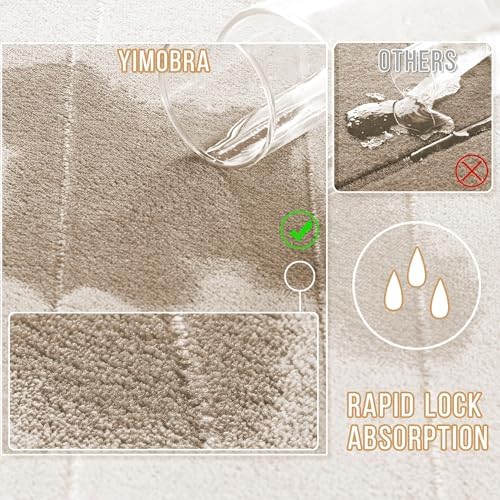 Yimobra 44"x24" Long Bath Mat, Super Soft Memory Foam Bathroom Rug
