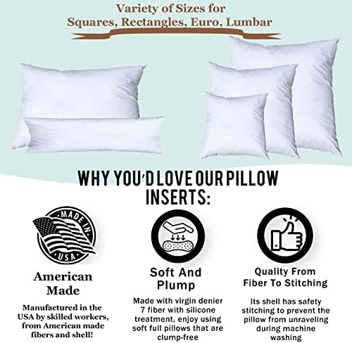 Pillowflex Premium Polyester Pillow Insert - 20x20 Soft Decorative