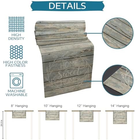Classic Plank Table Runner and Placemats Set of 4 Traditional