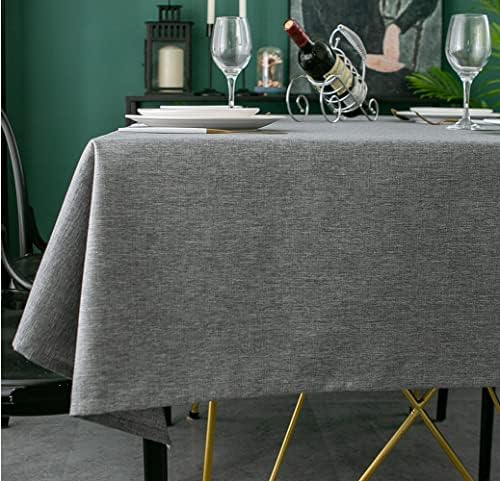 Tektrum 70 X 70 inch Square Faux Linen Textured Tablecloth Table Cover