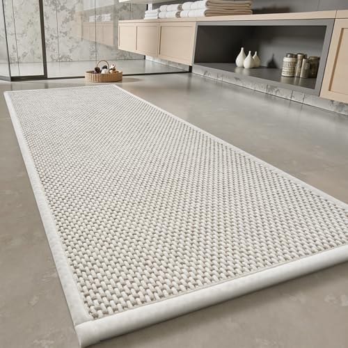 PADOOR-Bath Mat Runner-Super Absorbent Chenille Bathroom Mats-Rubber
