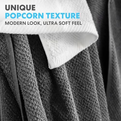 Simpli-Magic 79451 Popcorn Textured Bath Towels Set, 2 Bath Towels, 2