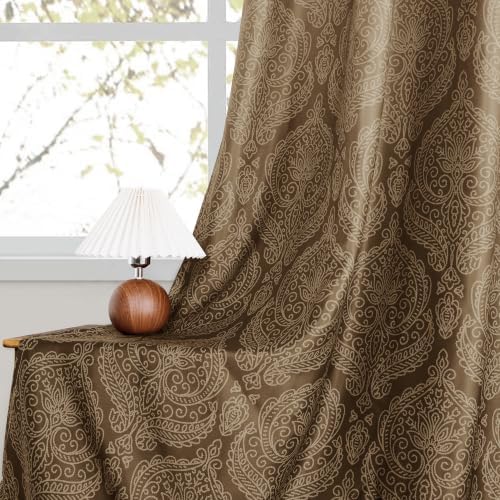 DWCN Ombre Curtains for Bedroom 96 inches Length - Back Tab Elegant