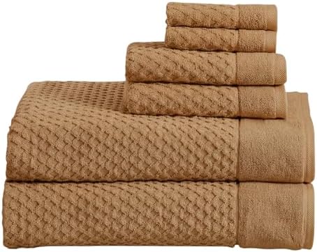 Great Bay Home Bath Towels - 100% Cotton 6 Piece Bath Sheet Set