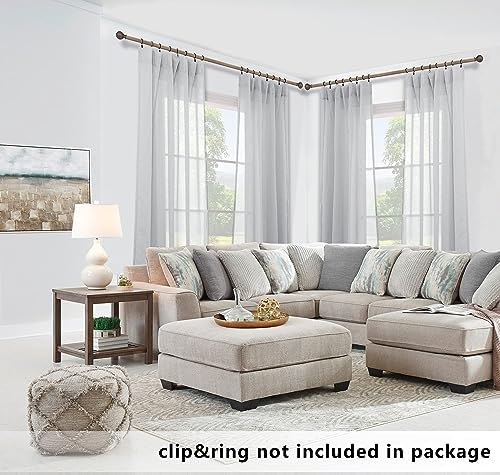 KOUFALL Grey Curtains 84 Inches Long for Bedroom Set 2 Panels Pair Rod
