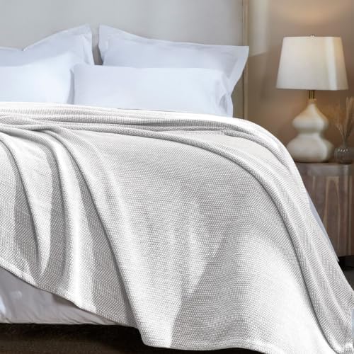 SUPERIOR Chrisney Cotton Blanket, Comfy All Season Bedding, Home Decor