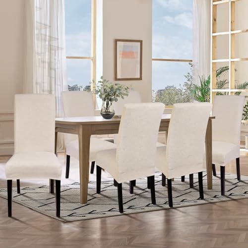 SearchI Jacquard Dining Room Chair Covers Set of 4, Stretch Kitchen