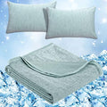 CHOSHOME 1 Pack Green Cooling Blanket 50" X 70" and 2 Pacck Cooling