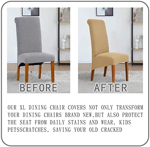 Stretch XL/Oversized Soft Spandex Extra Large Dining Room Chair Covers