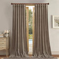 StangH Taupe Velvet Curtains Luxury for Living Room, W52 x L96, 2