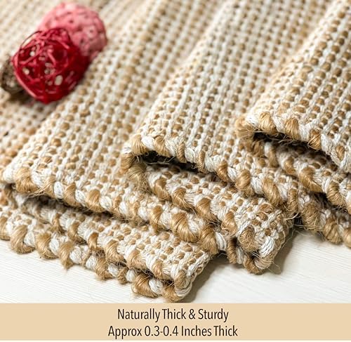 Chardin home Natural Jute Table Runner 13x72 Inch – Vintage Boho