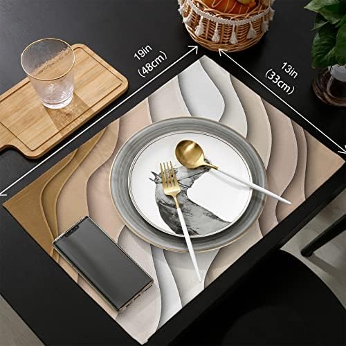 Geometric Abstract Placemats Set of 4, Table Mat for Dining Kitchen