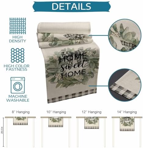 Classic Housewarming Table Runner and Placemats Set of 4 Rustic